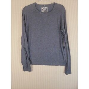 figs womens seamless top blue size XL long sleeve pullover stretch base layer